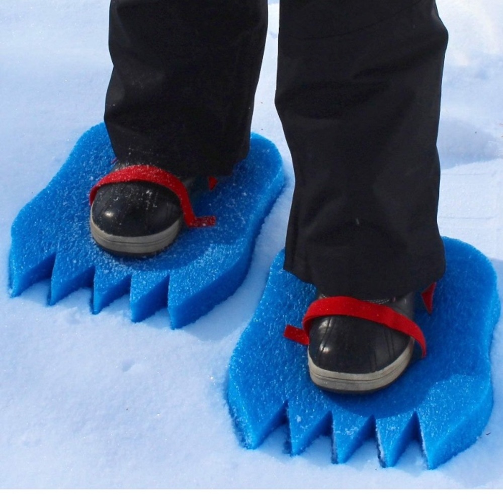 Snow Prints NIP w/Purple Shoe Straps